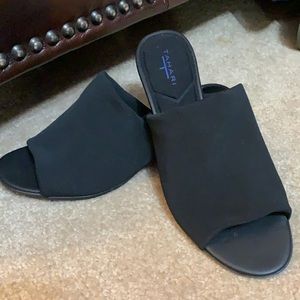 Tahari black Mules